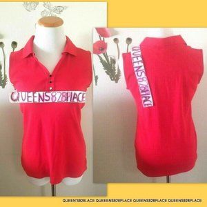 ⬇⬇ Rafaella Studio M Red Sleeveless Tank Top